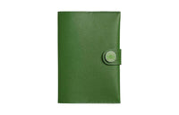 HERMES Evercolor Calfskin Card Holders Passport Holders Men's Green Silk Blue