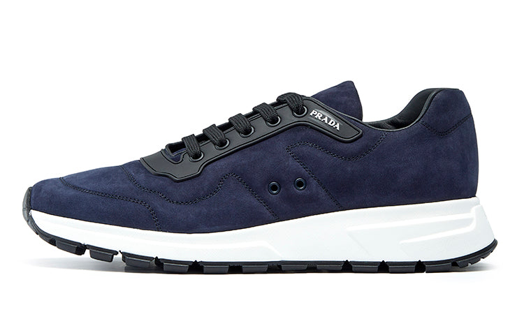 PRADA Anti-Slip Wear-Resistant Low-Top Casual Shoes Men's Dark Blue