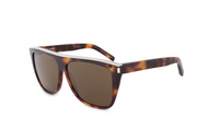 SAINT LAURENT Irregular Shape Sunglasses Women's Tortoiseshell
