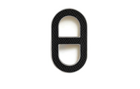 HERMES Calf Leather Brooches Unisex Black