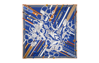 HERMES Silk Scarves Women's Blue