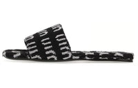 MIU MIU Slide Slippers Women's Black White