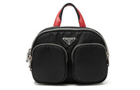 PRADA Nylon Backpack Handbag Regular Women's Red/Black