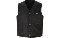 PRADA Logo Plaque Buttoned Vest