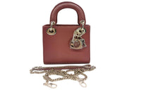 DIOR Lizard Skin Dior Crossbody Handbag Regular Women's Pink
