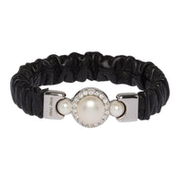 MIU MIU Soft Sheep Leather Wristbands Women's Black