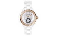 CHANEL J12 Collection Wrist Watch Manual Mechanical Movement Ceramic Strap White Dial Women's H4563