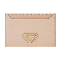 PRADA Cow Leather Card Holder Women's Pink