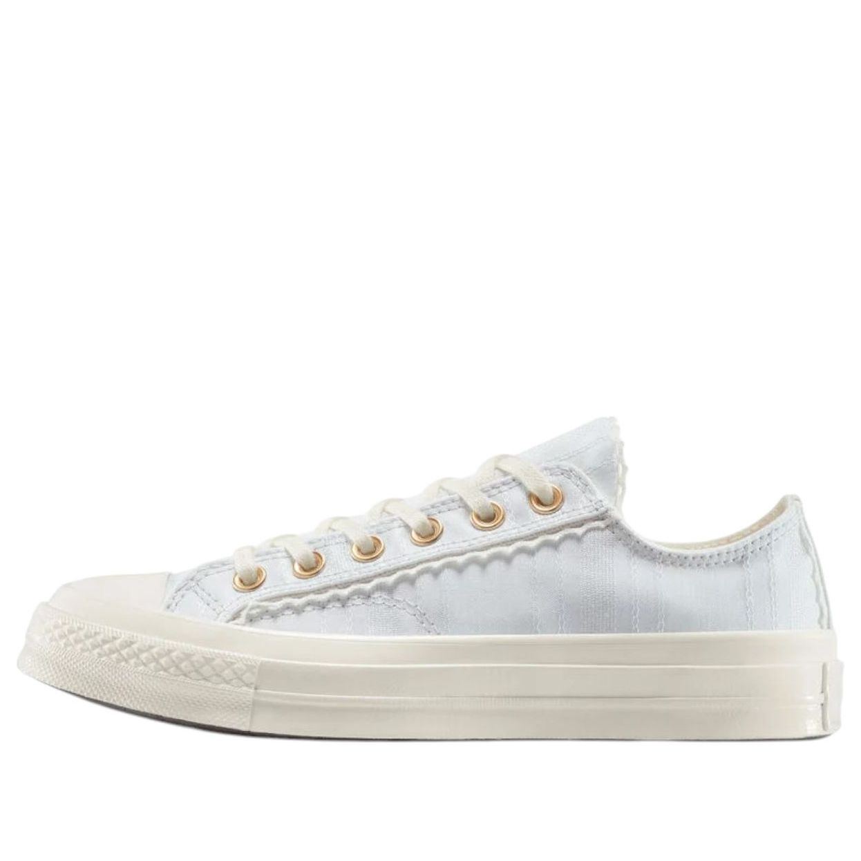 (WMNS) Converse Chuck 70 Low Lace Trim 'Egret Barely Grey' A13007C