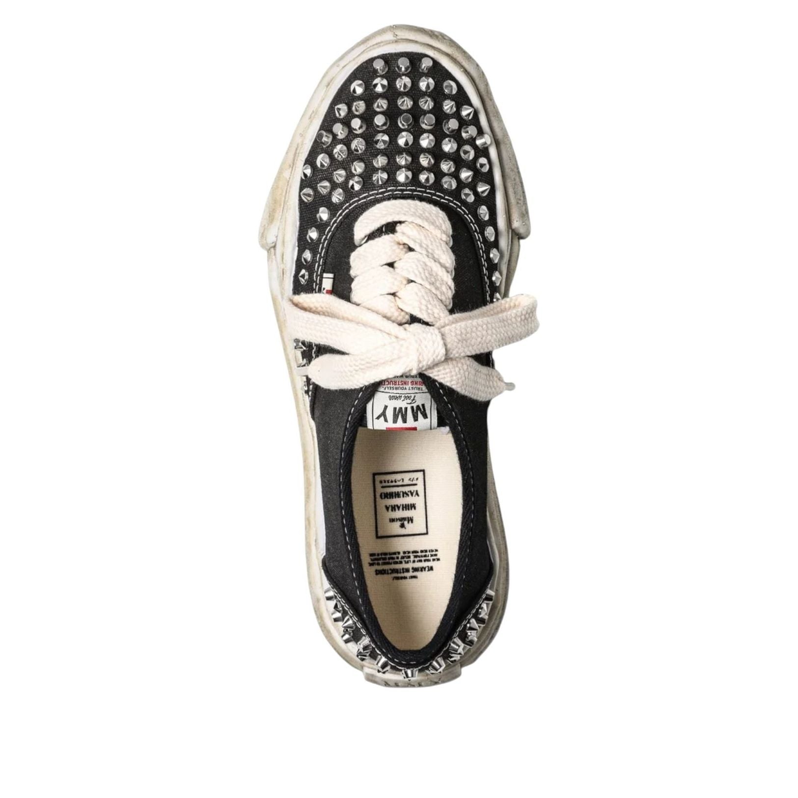 Maison MIHARA YASUHIRO Baker OG Sole Studded Canvas Low 'Black' A13FW736-BLK