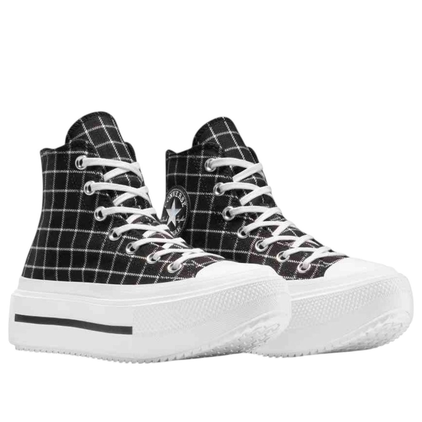 (WMNS) Converse Chuck Taylor All Star Lift Double Stack Platform High 'Plaid' A14157C