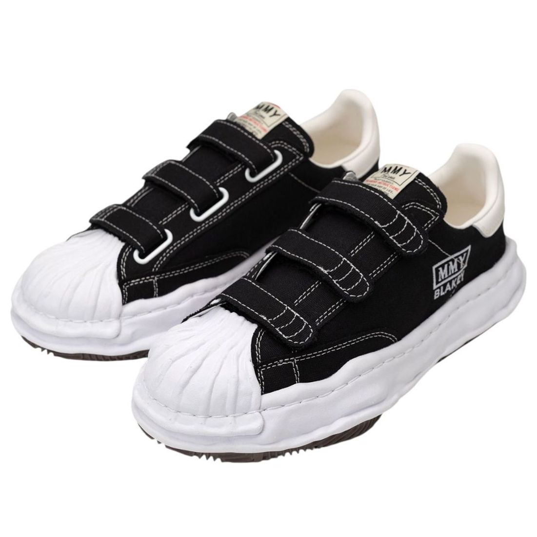 Maison MIHARA YASUHIRO Blakey OG Sole Canvas Low Velcro 'Black' A14FW741-BLK