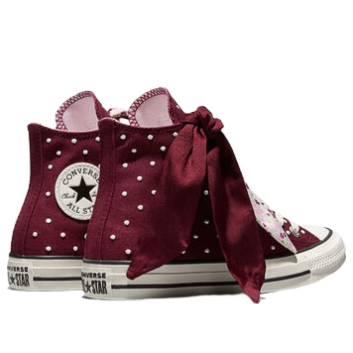 (WMNS) Converse Chuck Taylor All Star Scarf Bow 'Deep Bordeaux Egret' A19910C