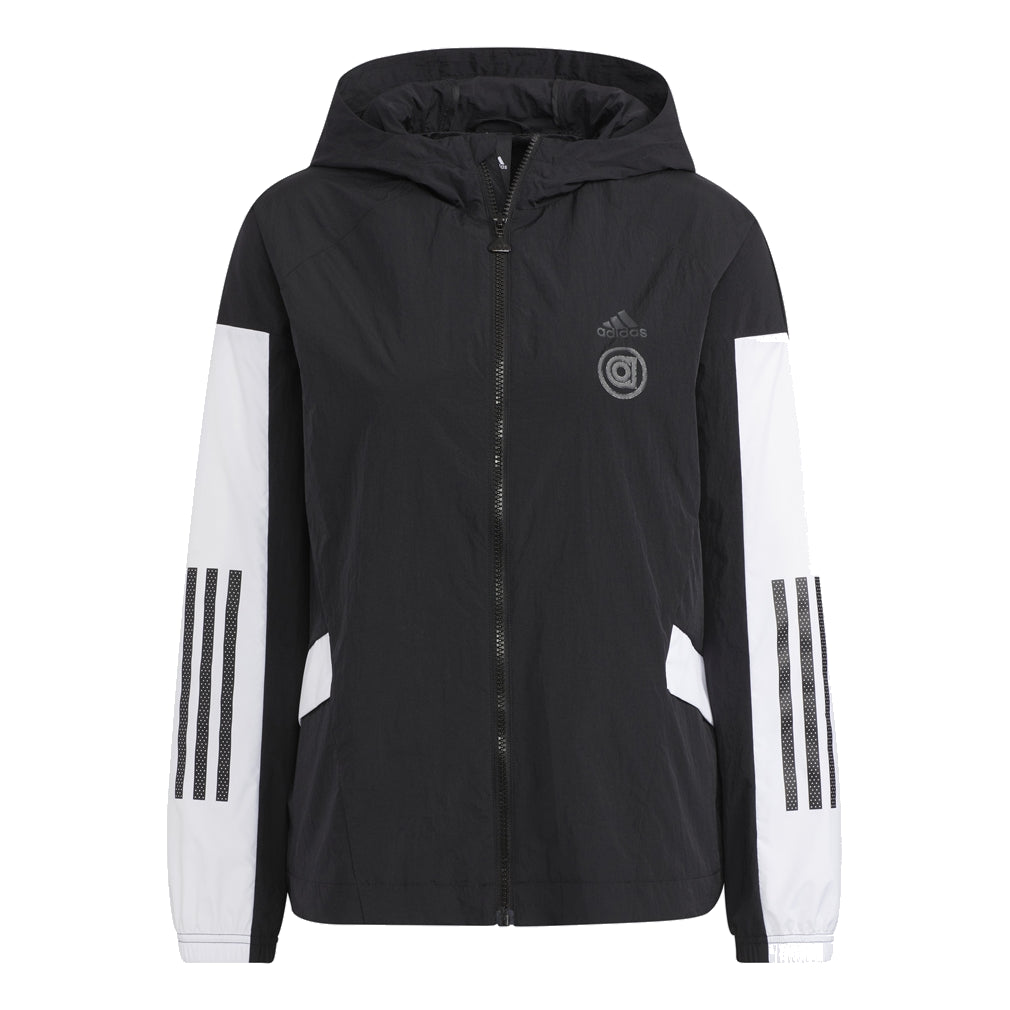 (WMNS) adidas UST Woven Jacket Asia Sizing 'Black White' HM5276