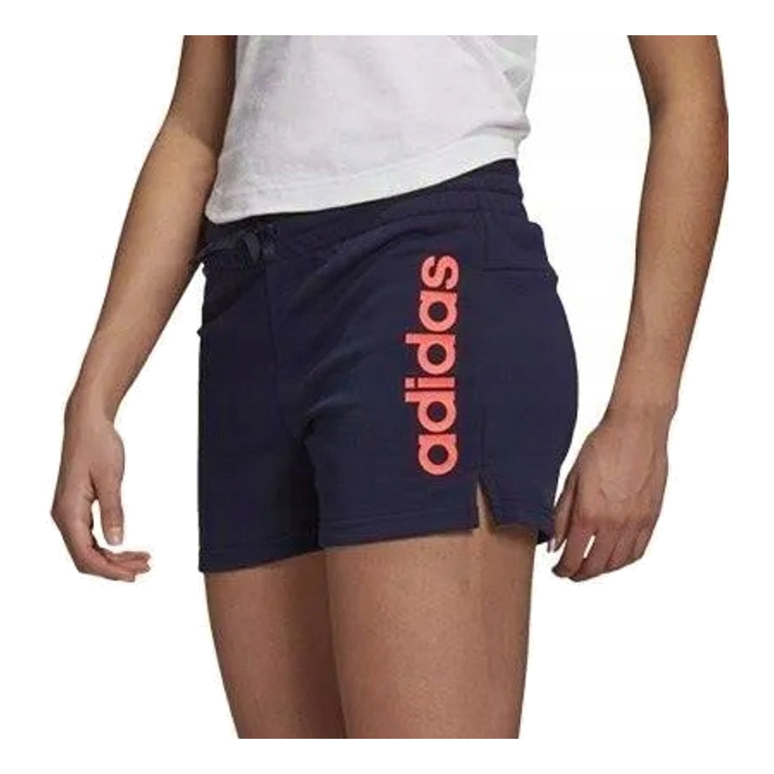 (WMNS) adidas Essentials Linear Logo Shorts Asia Sizing 'Blue Red' GD3014