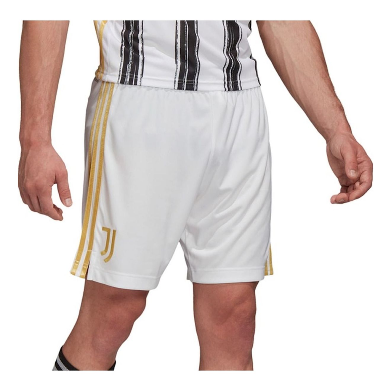 adidas Juventus Home Shorts Asia Sizing 'White Yellow' EI9899