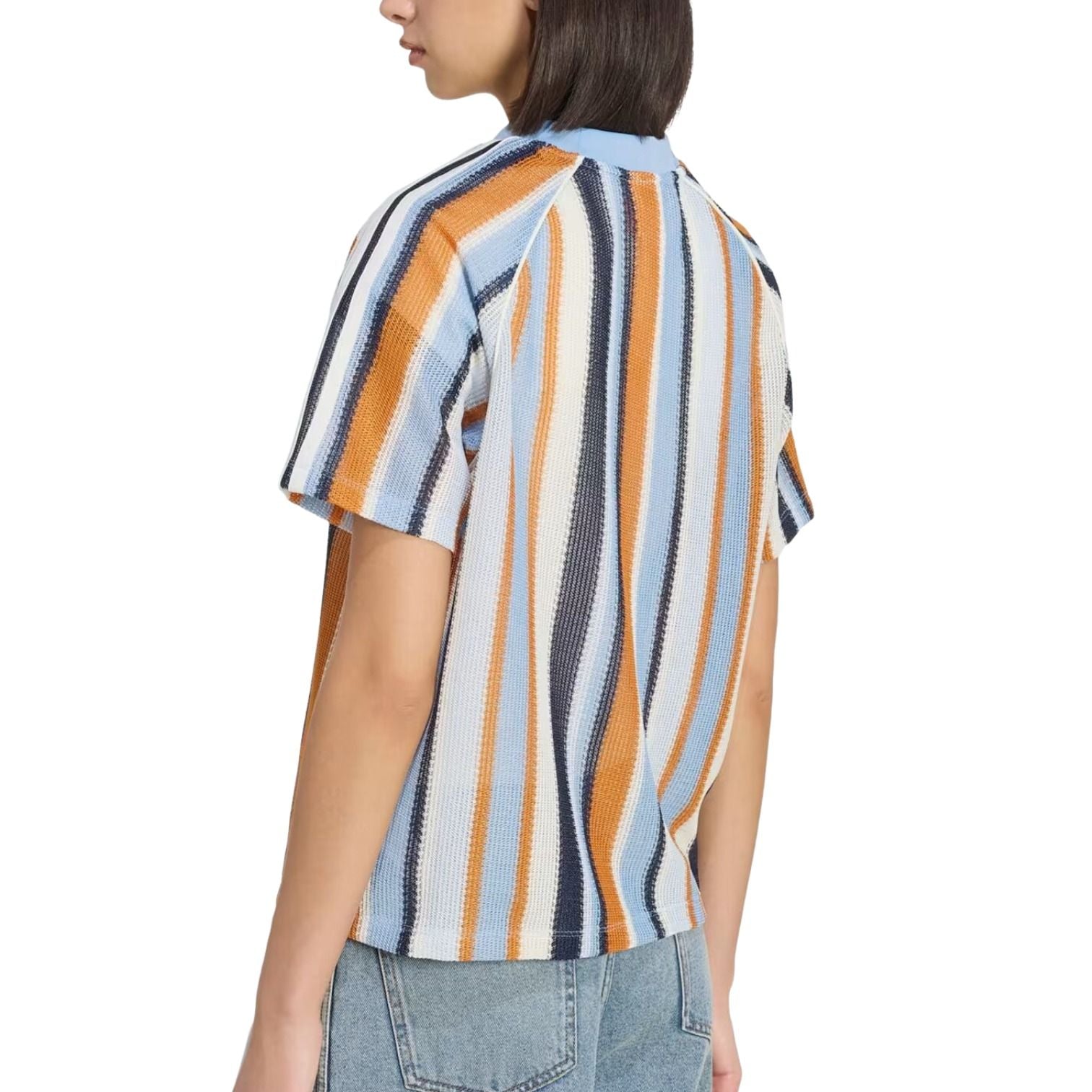(WMNS) adidas Summer Glow Knitted Oversized Jersey Asia Sizing 'Ash Blue' KY3160