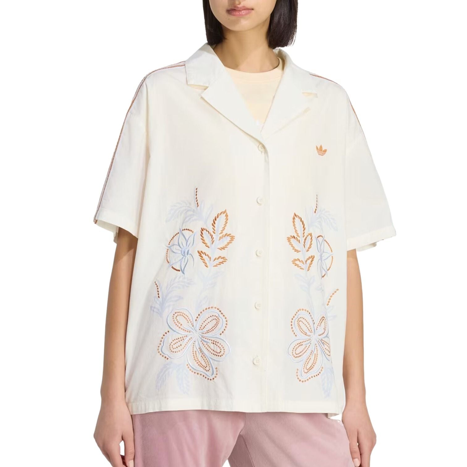 (WMNS) adidas Summer Glow Resort Shirt Asia Sizing 'Off White' KY3164