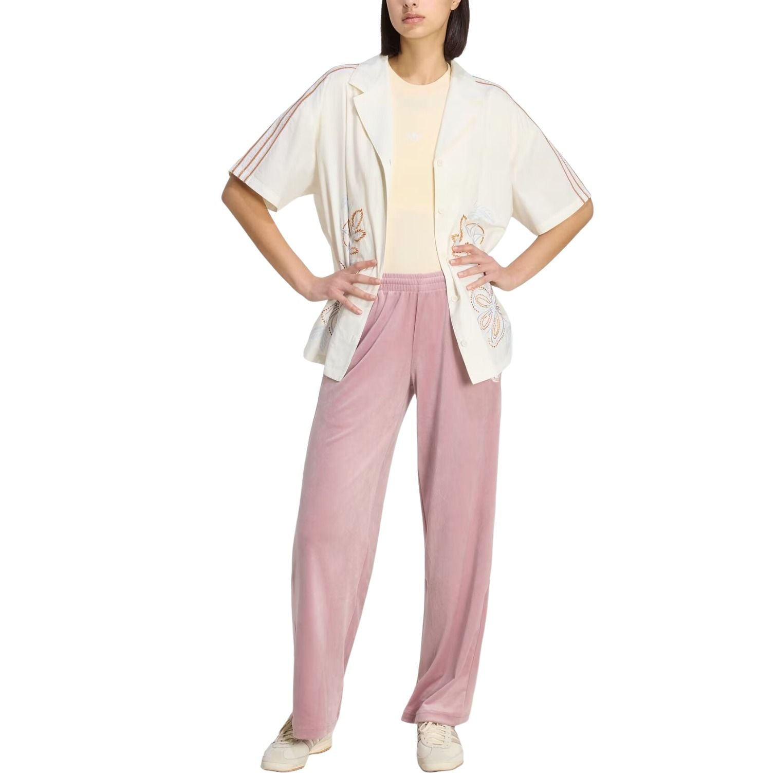 (WMNS) adidas Summer Glow Resort Shirt Asia Sizing 'Off White' KY3164