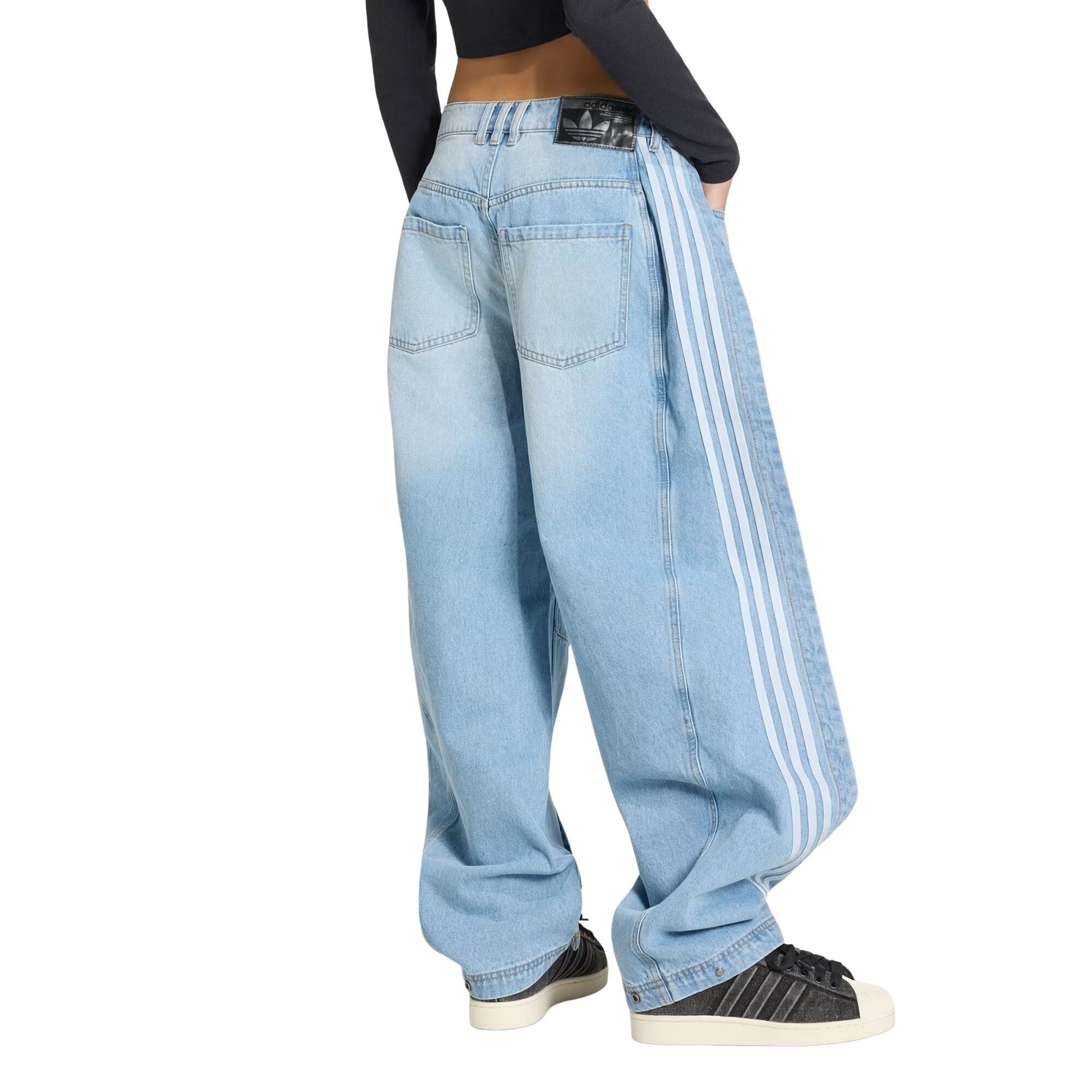 (WMNS) adidas adilenium 5.0 Banana Overlay Denim Pants 'Light Blue' KY5188