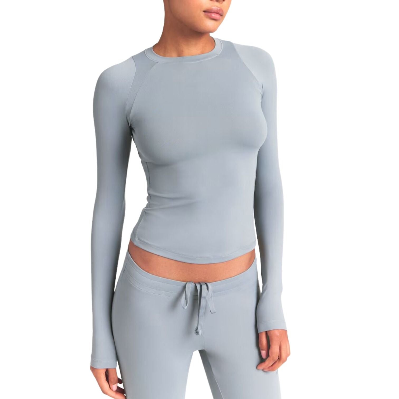 (WMNS) Nike x SKIMS Airy Long-Sleeve Crew-Neck Top 'Washed Pacific' TPLST2752-PCF