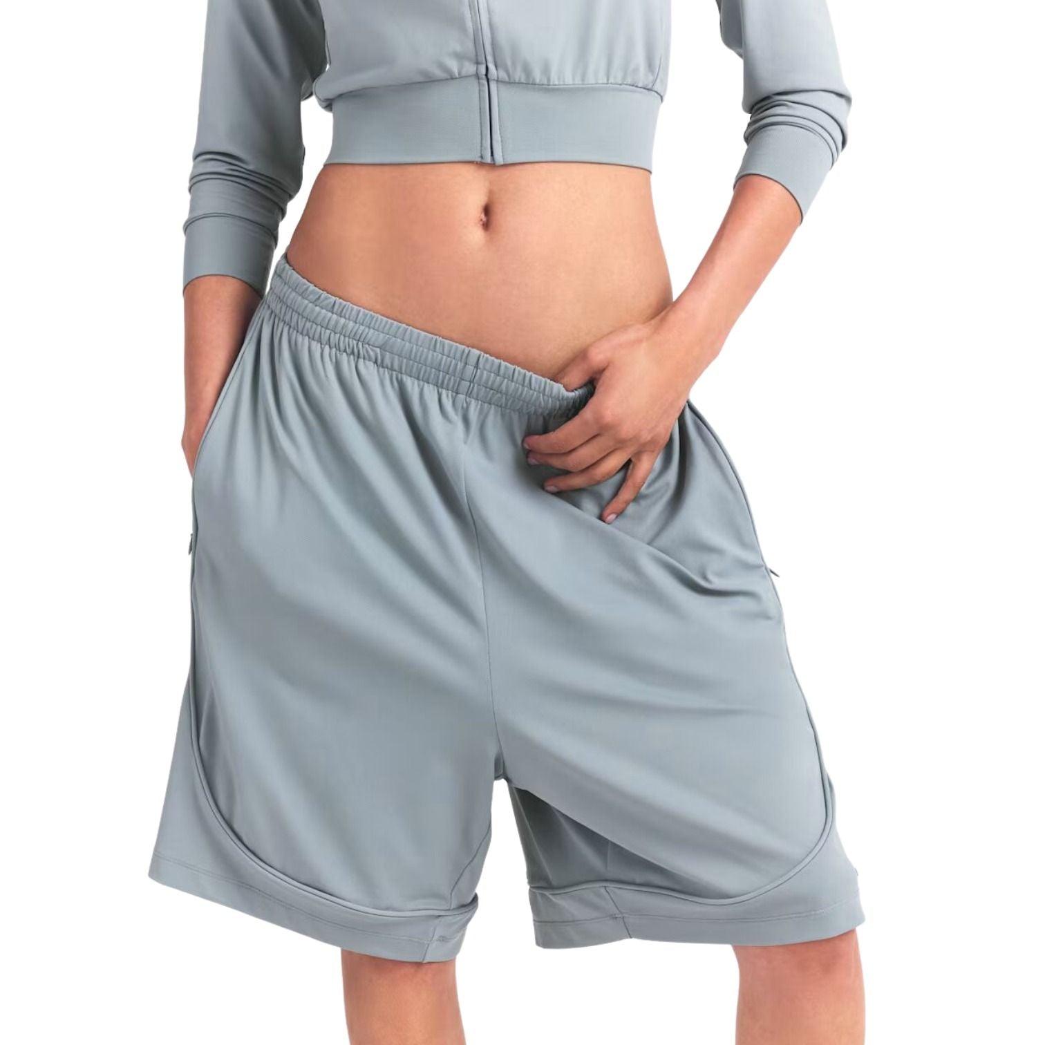 (WMNS) Nike x SKIMS Airy Relaxed Shorts 'Washed Pacific' SHSHO8632W-PCF