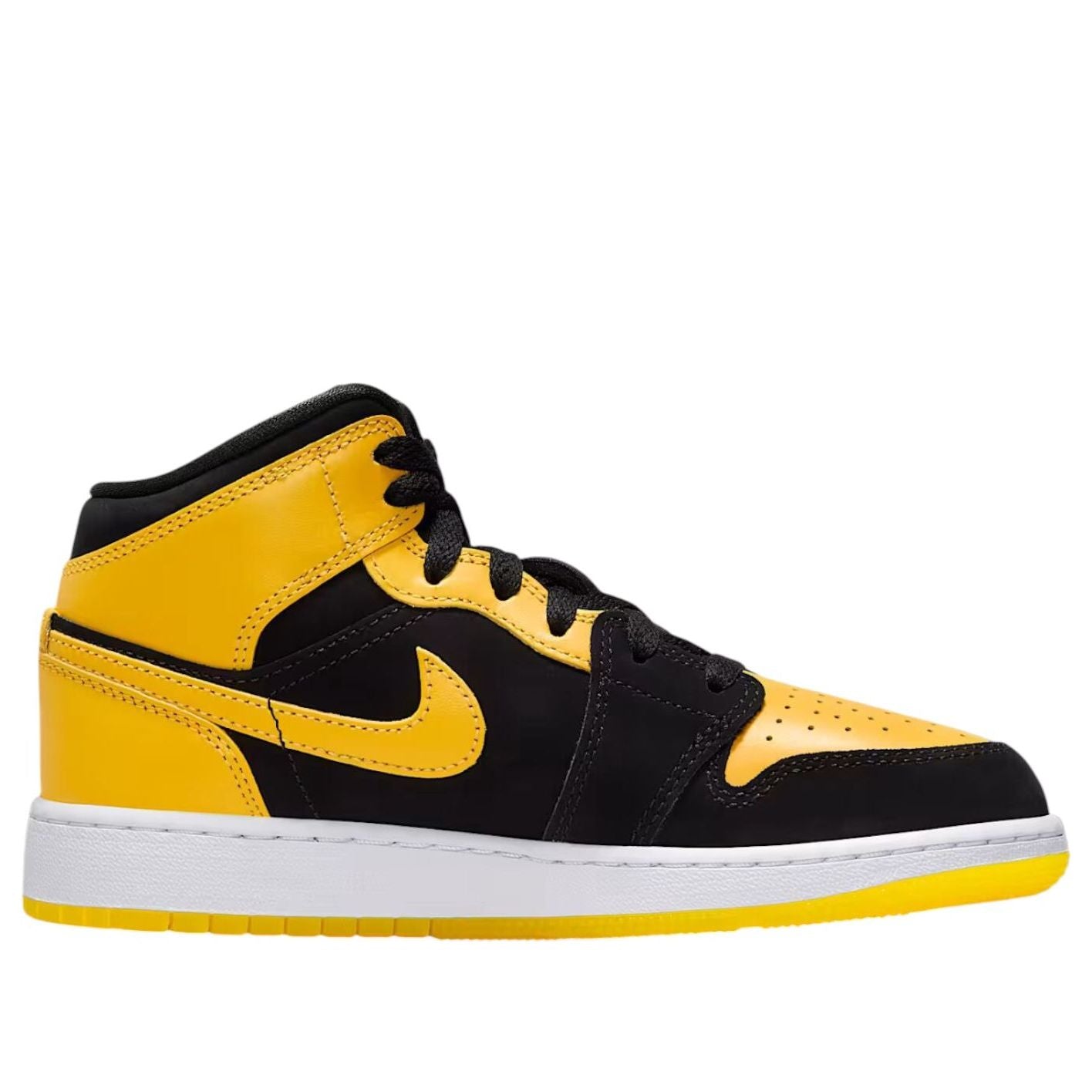 (GS) Air Jordan 1 Mid SE 'Black White Varsity Maize' HJ5940-071