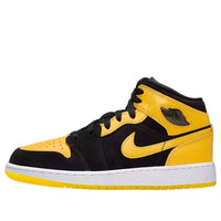 (GS) Air Jordan 1 Mid SE 'Black White Varsity Maize' HJ5940-071