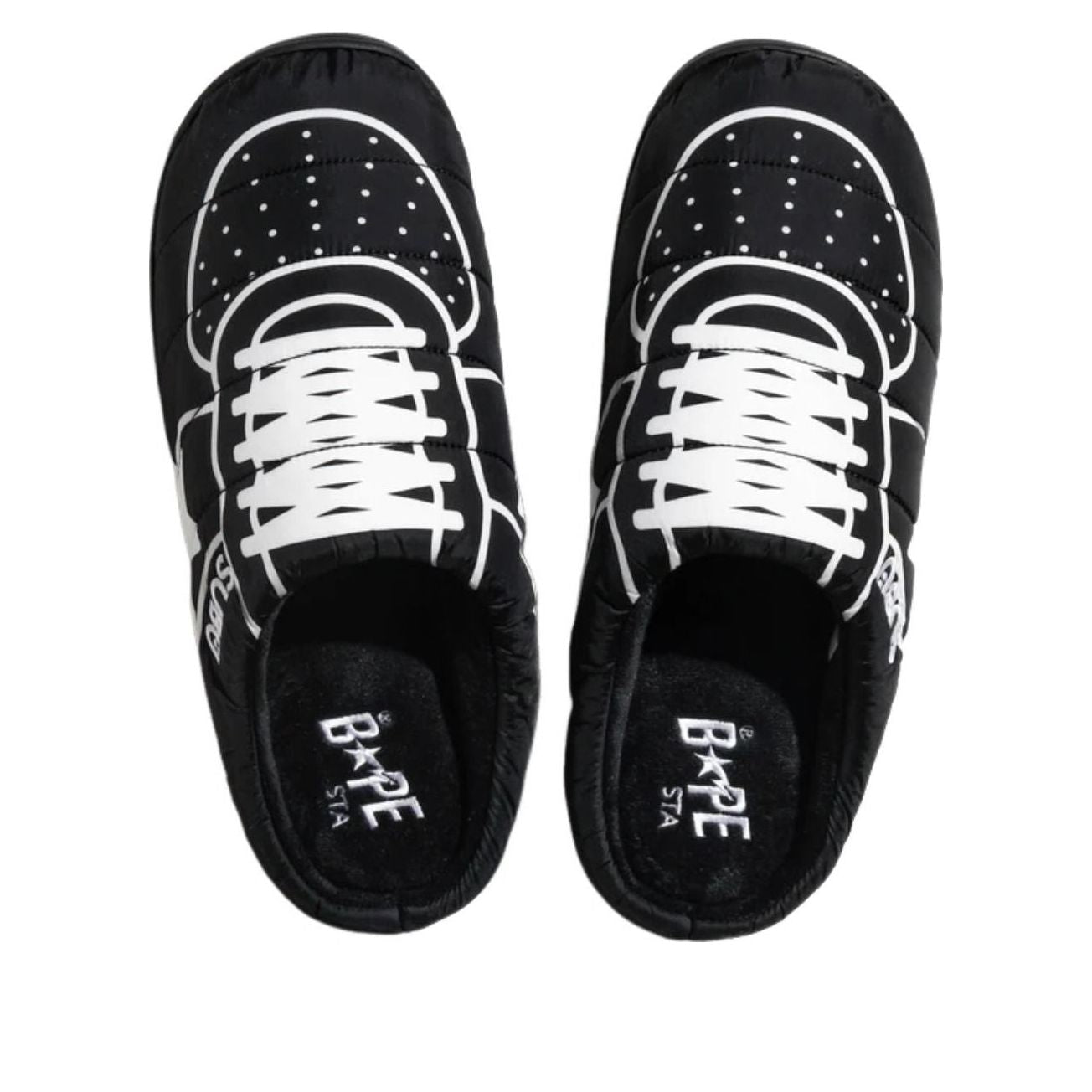 SUBU x BAPE Puffer Sandals 'Black' 001FWL831904C