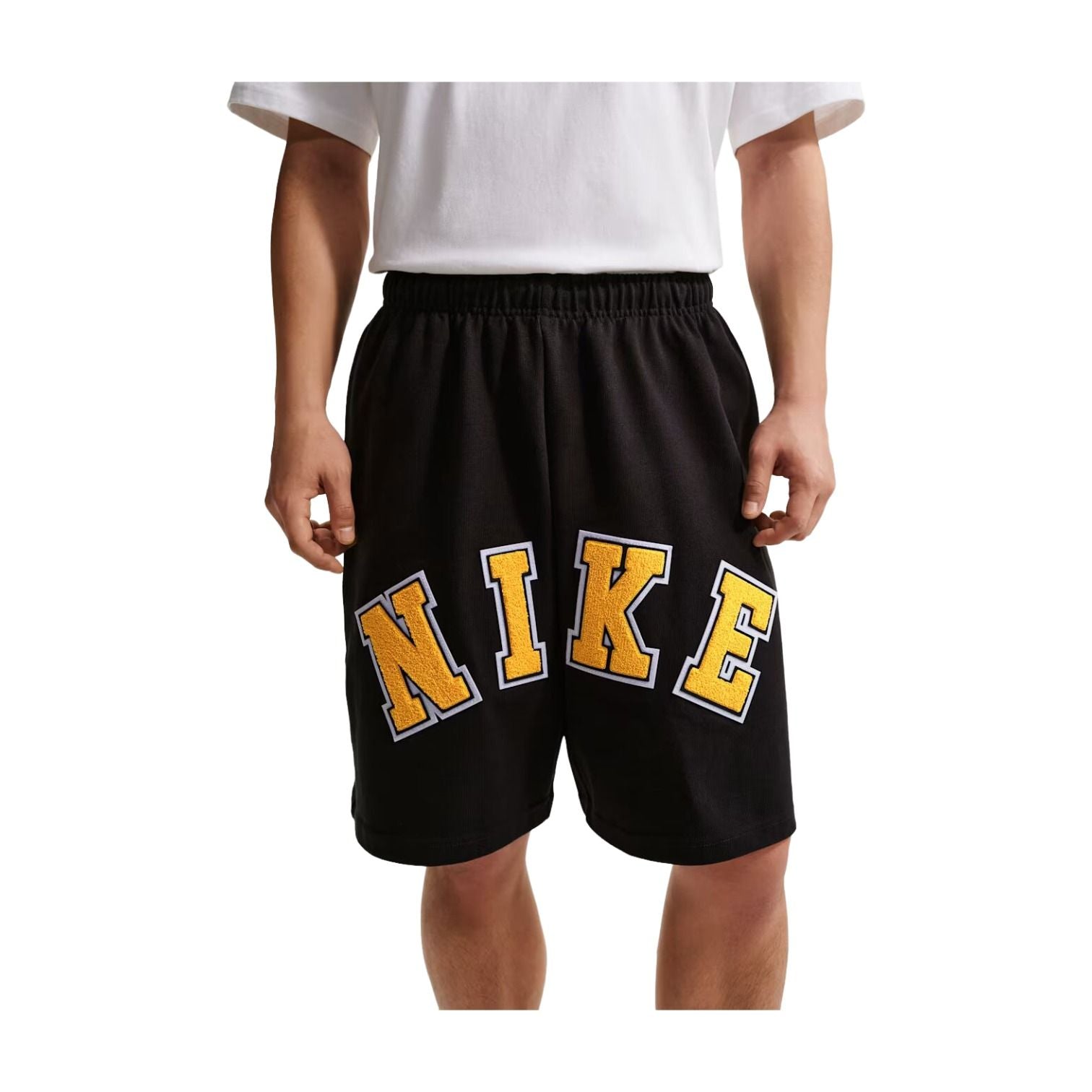 Nike Life Midweight Shorts 'Black University Gold' IF2236-010