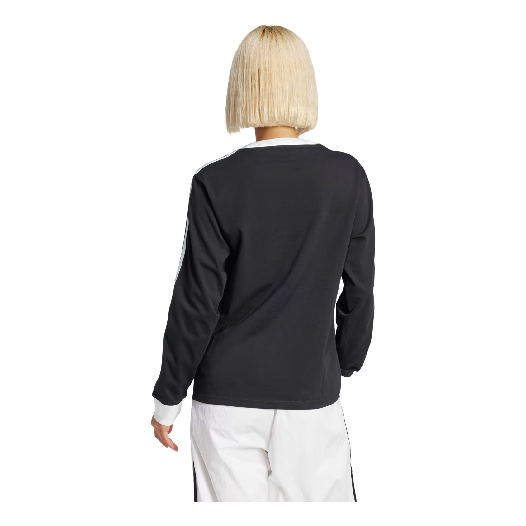 (WMNS) adidas Adicolor 3-Stripes Long Sleeve T-Shirt Asia Sizing 'Black' JC5774