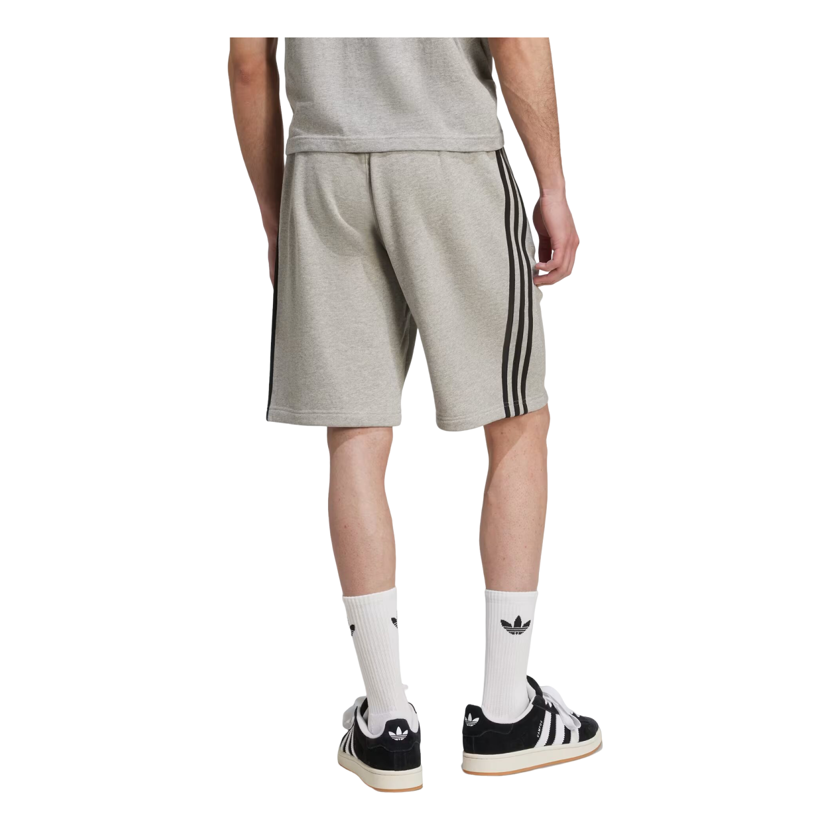 adidas Adicolor 3-Stripes Shorts Asia Sizing 'Medium Grey Heather Black' JY1381
