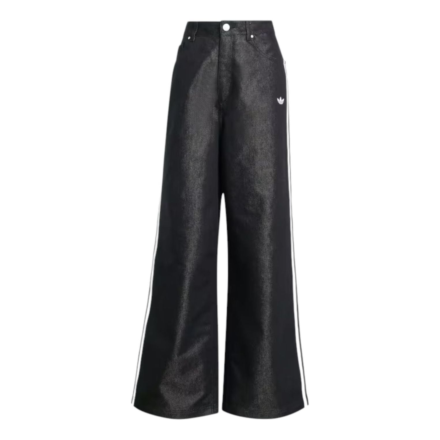 (WMNS) adidas Adilenium Season 4 Team Geist Baggy Shine Denim Pants 'Black' KE9799