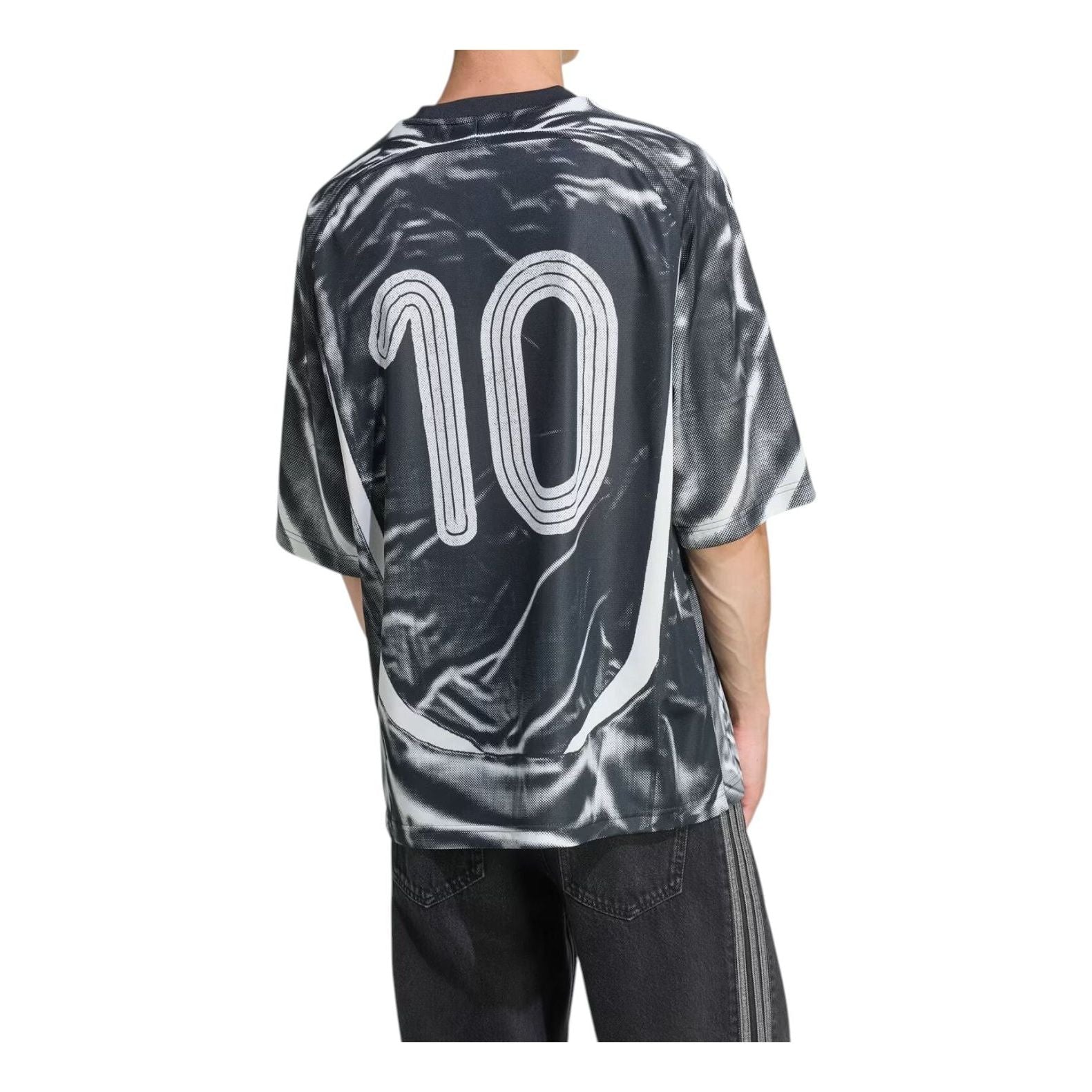 adidas Adilenium Season 4 Teamgeist Printed Jersey Loose Fit 'Black' KF8522