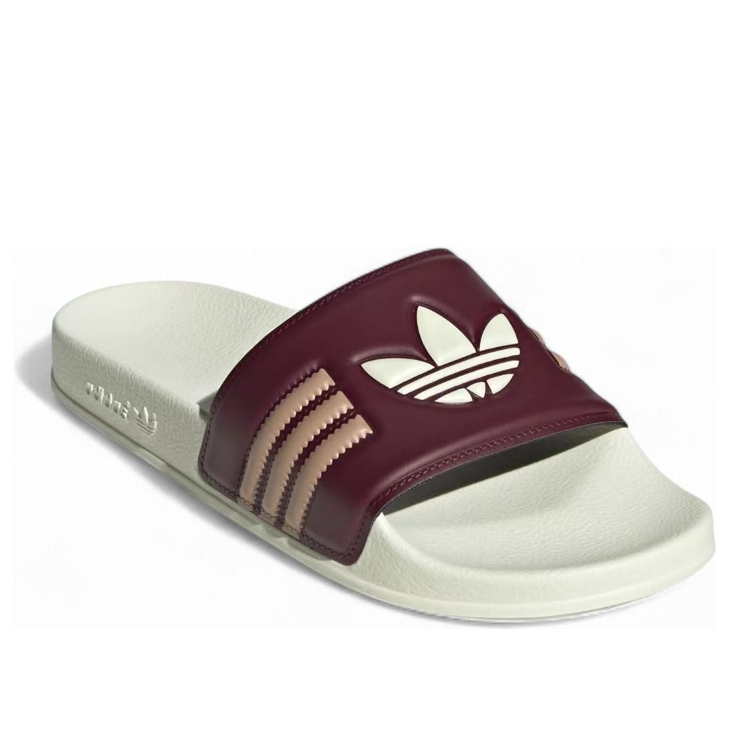 adidas Adilette Slides Asia Sizing 'Shadow Red Cream White' JH7763
