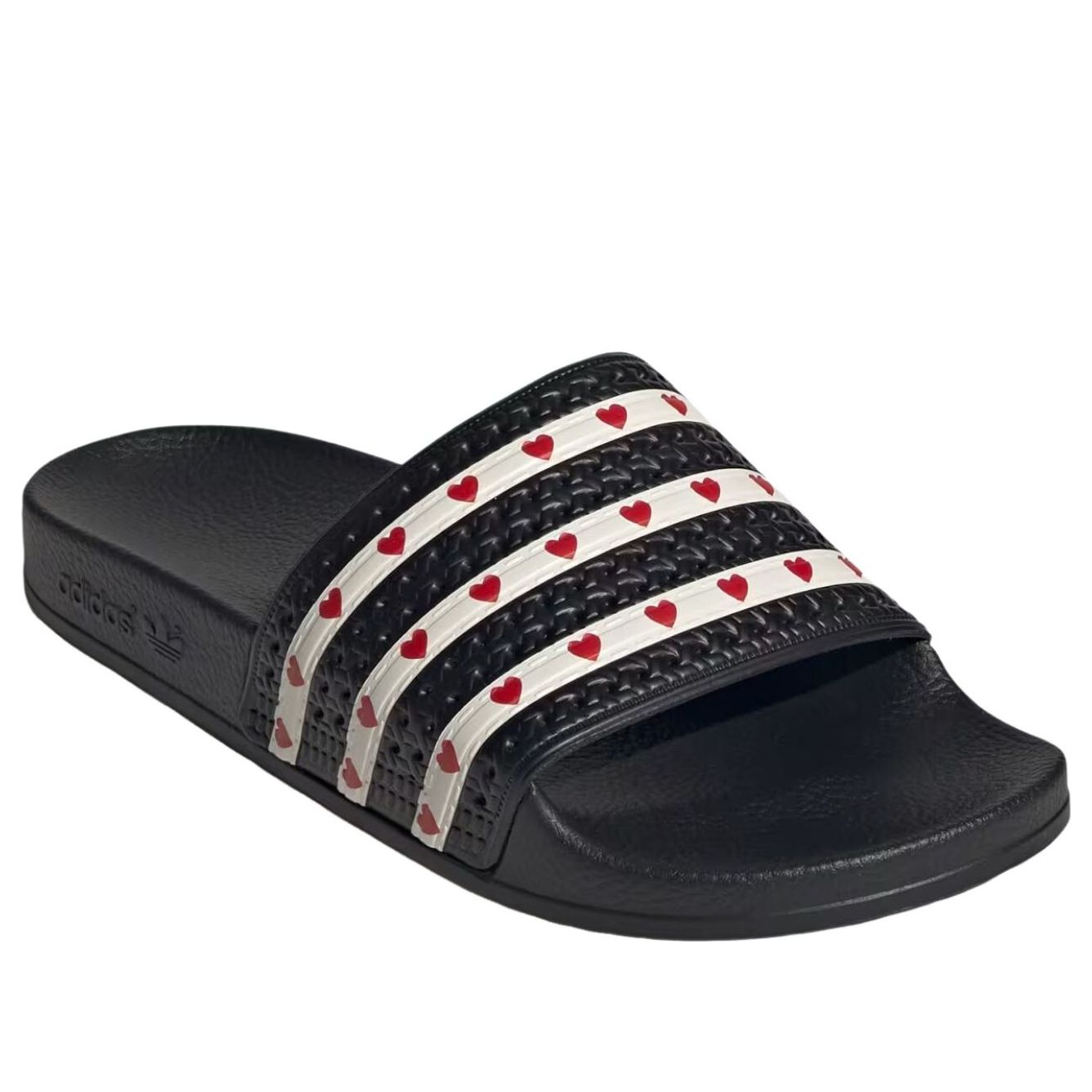 (WMNS) adidas Adilette Slides 'Core Black Wonder White Better Scarlet' KH9952