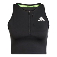 (WMNS) adidas Adizero Running Gel Pocket Crop Top 'Black' JN7162