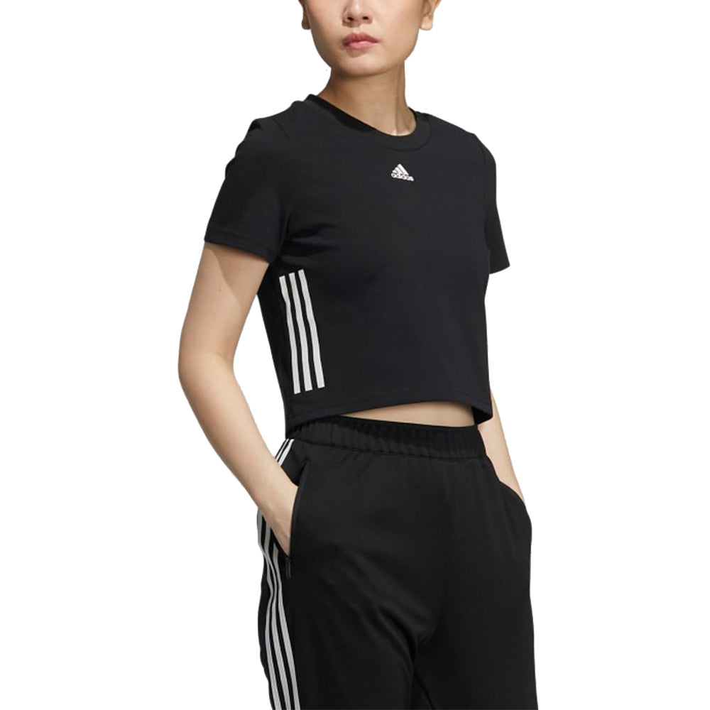 (WMNS) adidas Apxj Ss T-Shirt Asia Sizing 'Black White' HF5116