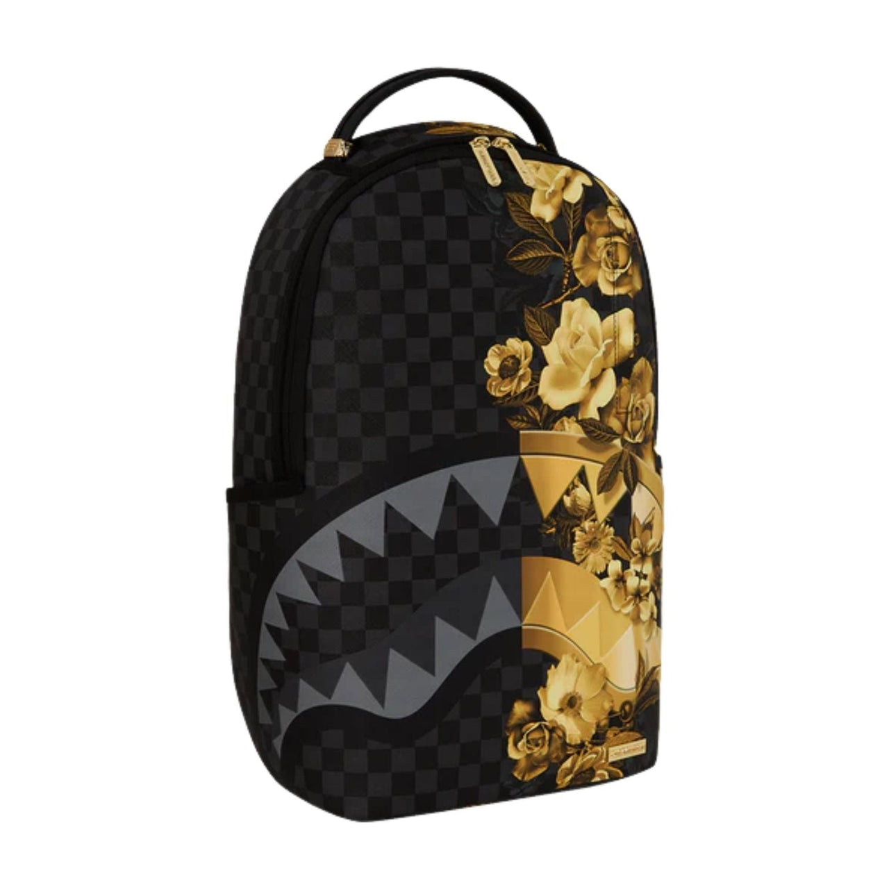 Sprayground Gold Floral Remix Backpack 'Black Gold' B8683