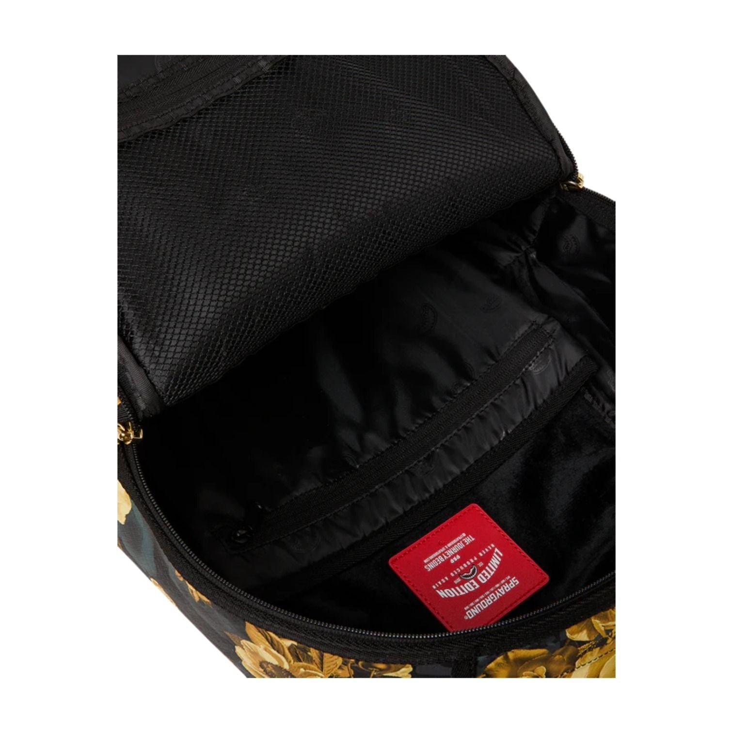Sprayground Gold Floral Remix Backpack 'Black Gold' B8683