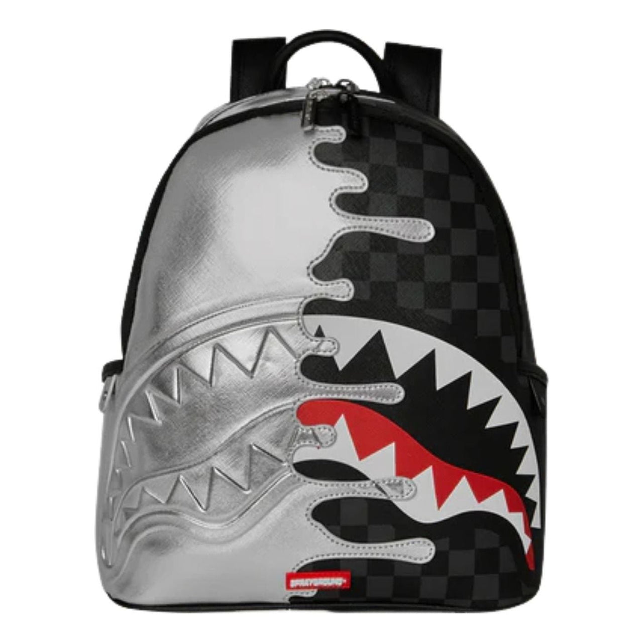 Sprayground Silver Side Drip Savage Backpack 'Black Sliver' B8922