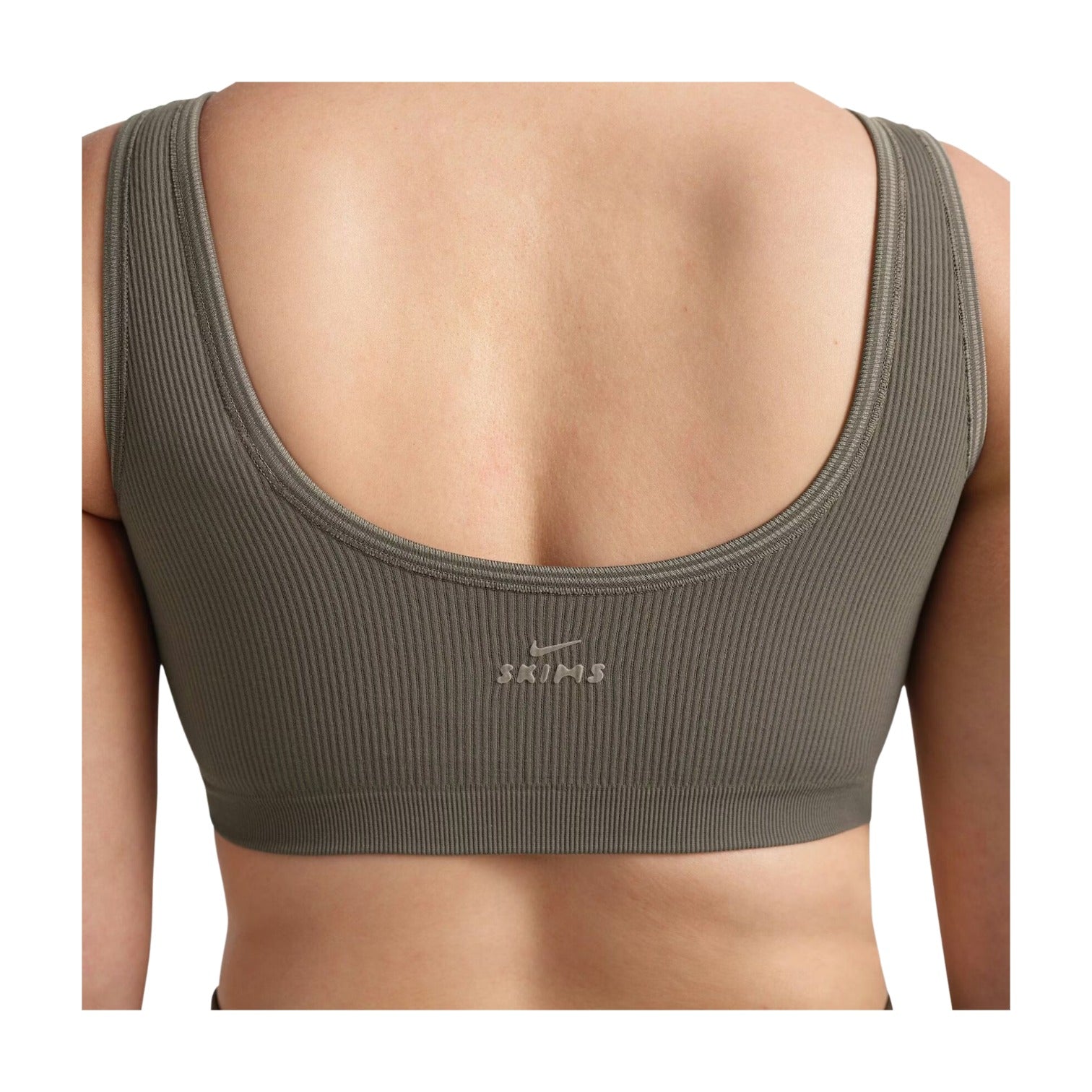 (WMNS) Nike x SKIMS Ribbed Seamless Scoop Bra 'Dusty Oakmoss' BABRA9713W-DOD