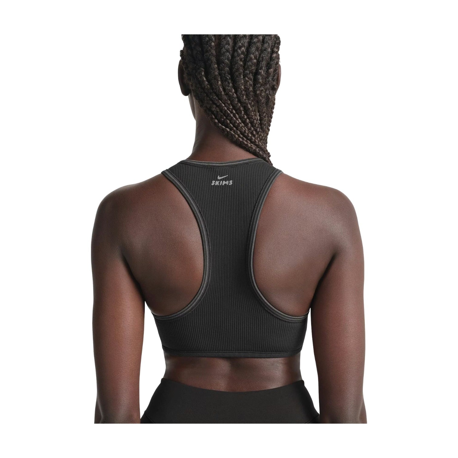 (WMNS) Nike x SKIMS Ribbed Seamless Racer Front Bra 'Obsidian' BABRA9714W-OAR