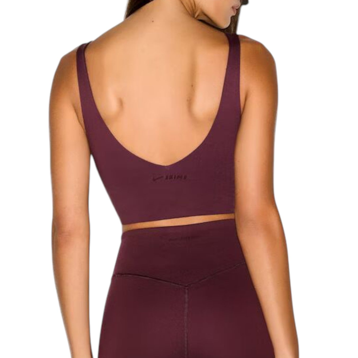 (WMNS) Nike x SKIMS Matte V-Neck Bra 'Currant' BALLL8616W-CUR