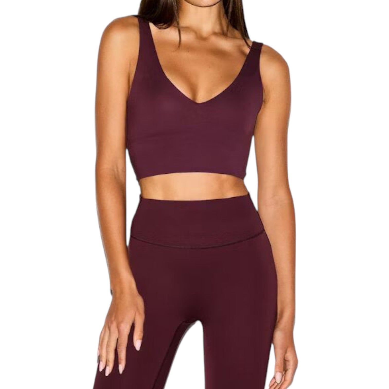(WMNS) Nike x SKIMS Matte V-Neck Bra 'Currant' BALLL8616W-CUR