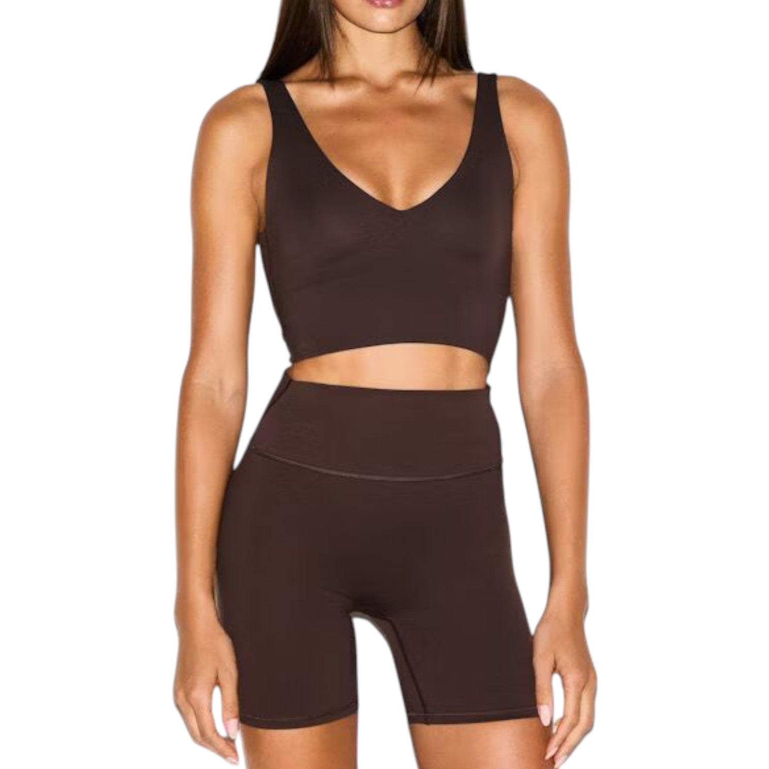 (WMNS) Nike x SKIMS Matte V-Neck Bra 'Dark Sepia' BALLL8616W-DSP