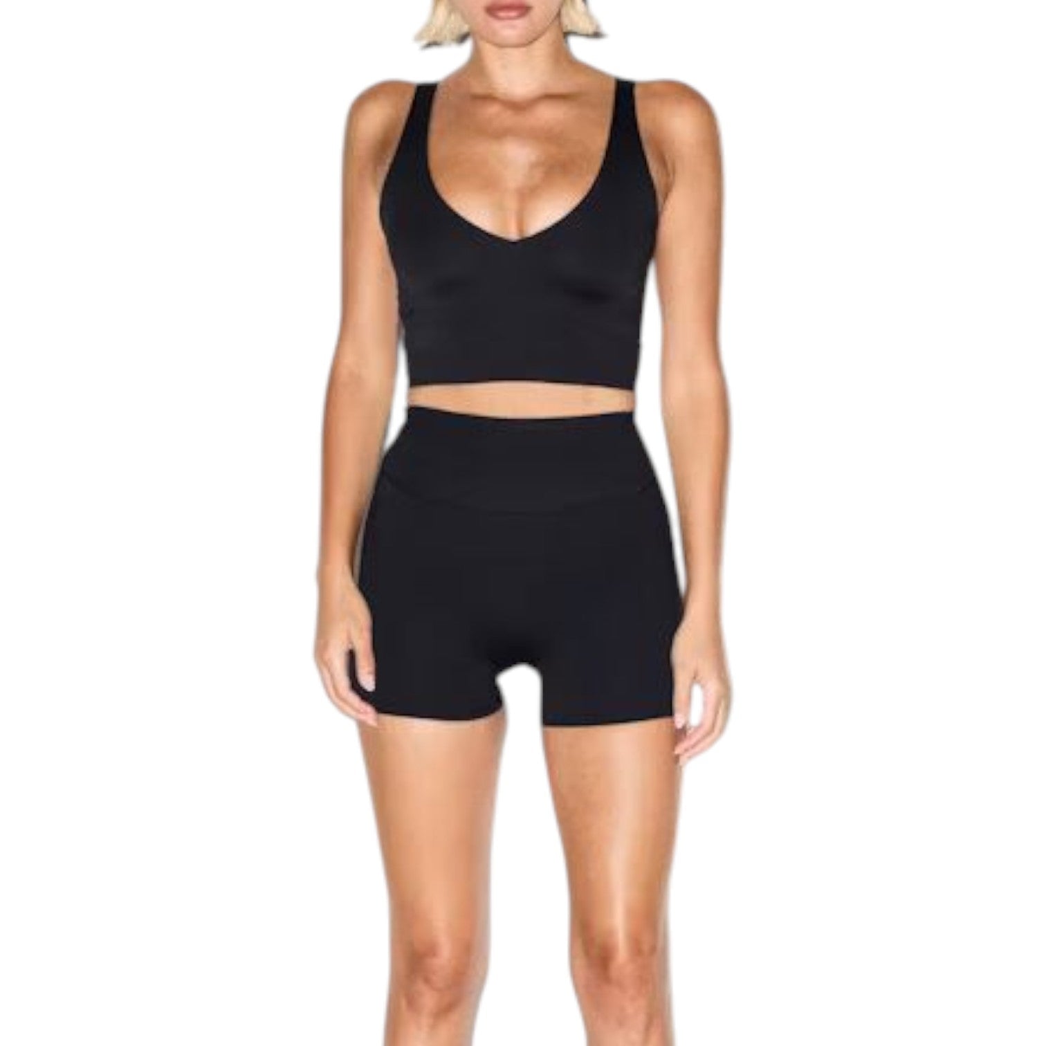 (WMNS) Nike x SKIMS Matte V-Neck Bra 'Obsidian' BALLL8616W-OBD