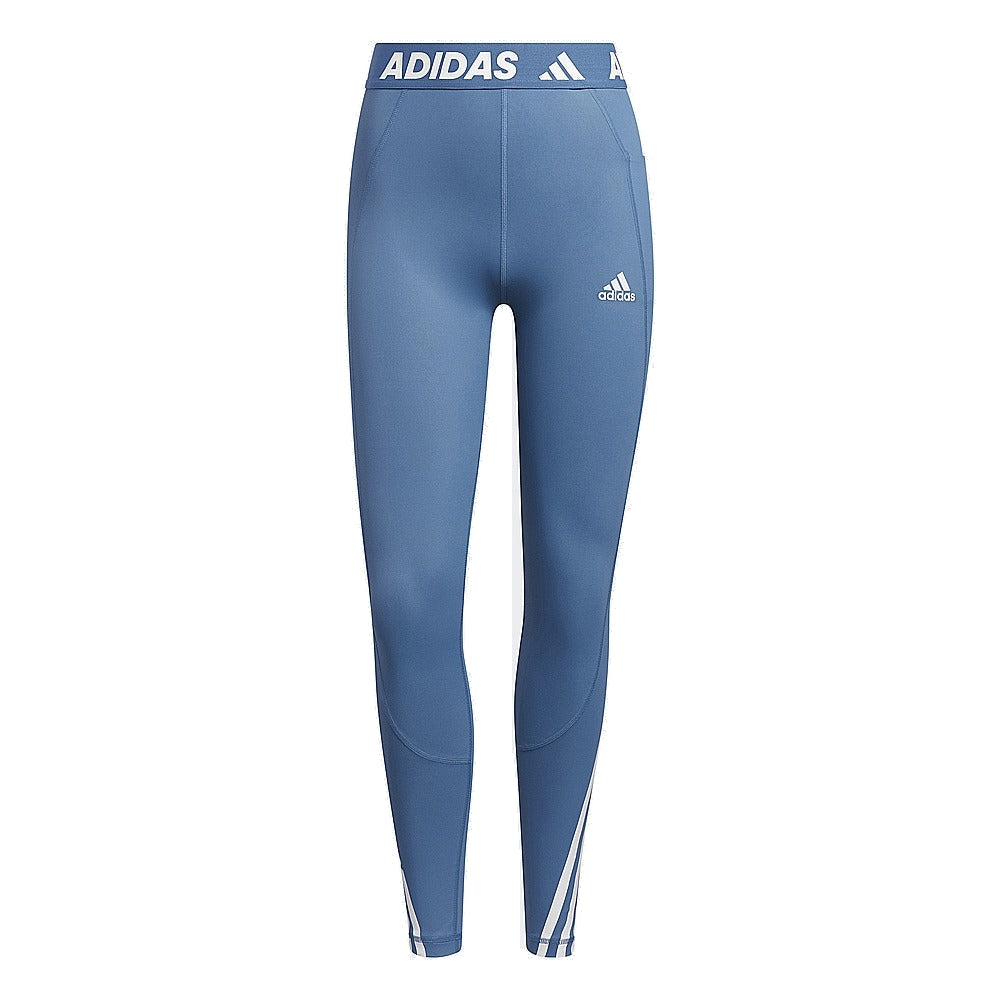 (WMNS) adidas Techfit 3-Stripes Long Gym Tights Asia Sizing 'Blue' HD4493