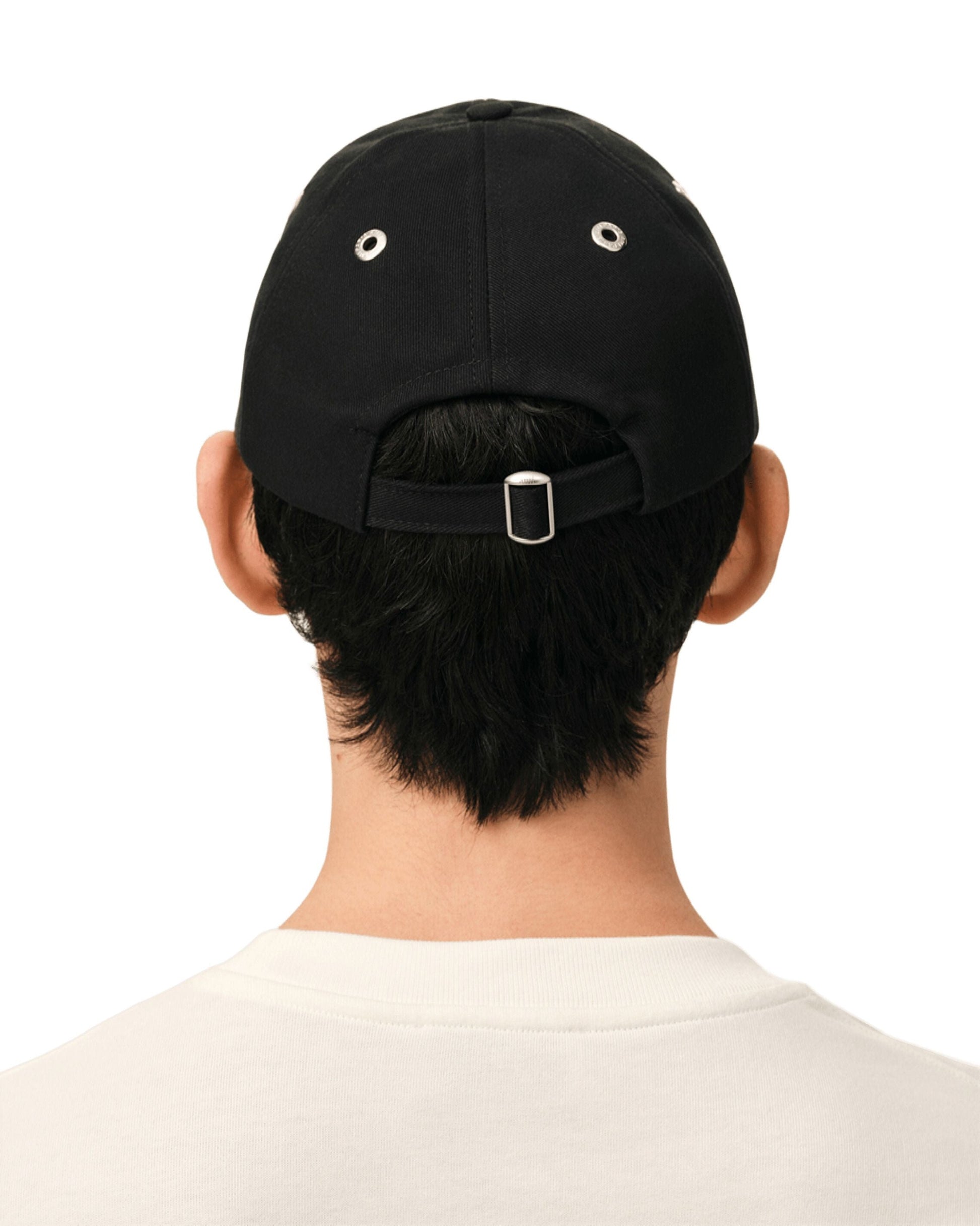 AMI SS26 Cotton Ami De Coeur Embroidery Cap 'Black' BFUCP006-AW0041-001