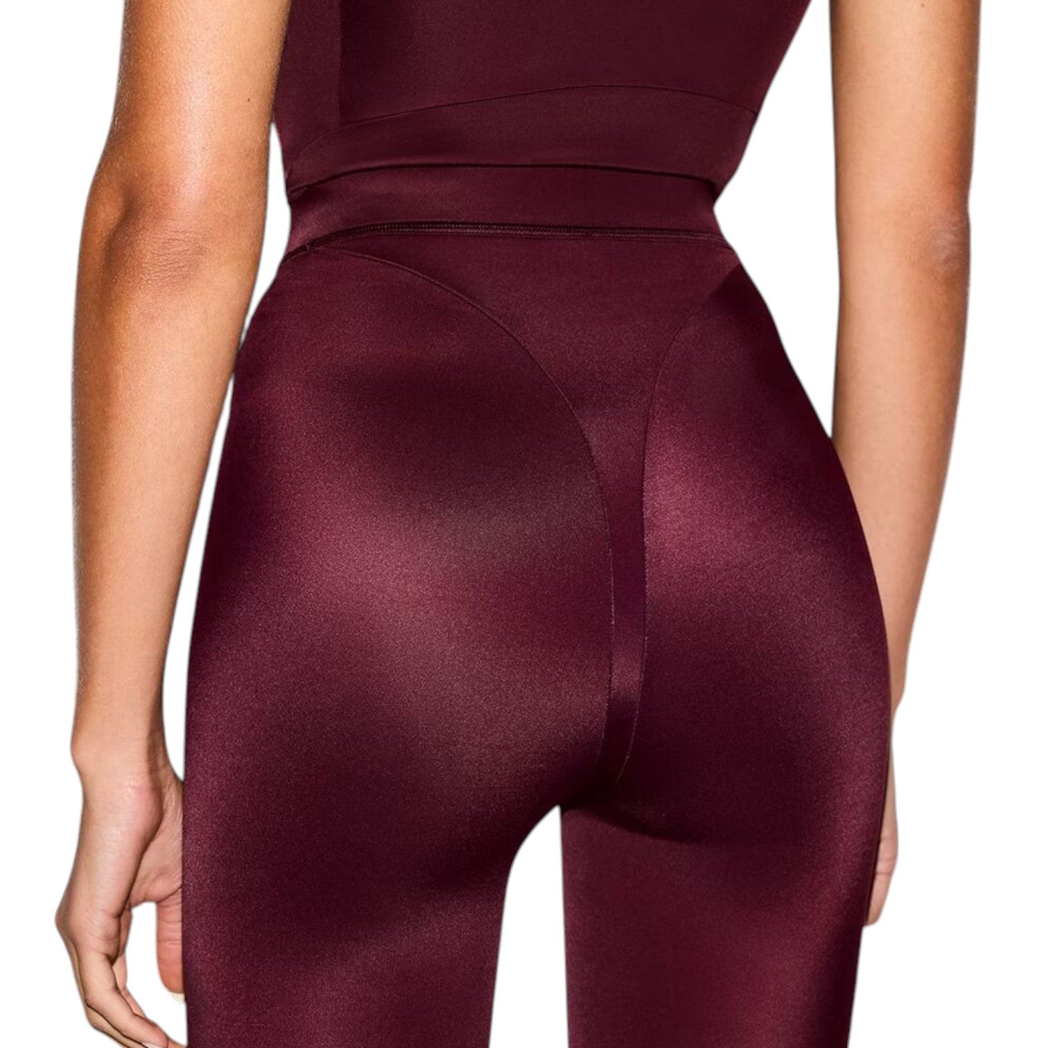 (WMNS) Nike x SKIMS Shine High-Waisted V-Panel 26" Leggings 'Currant' BOLEG2715-CUR